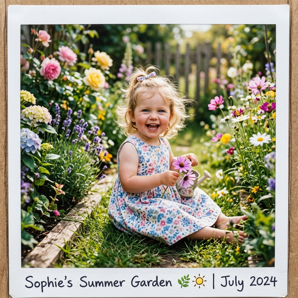 Happy child playing outdoors
