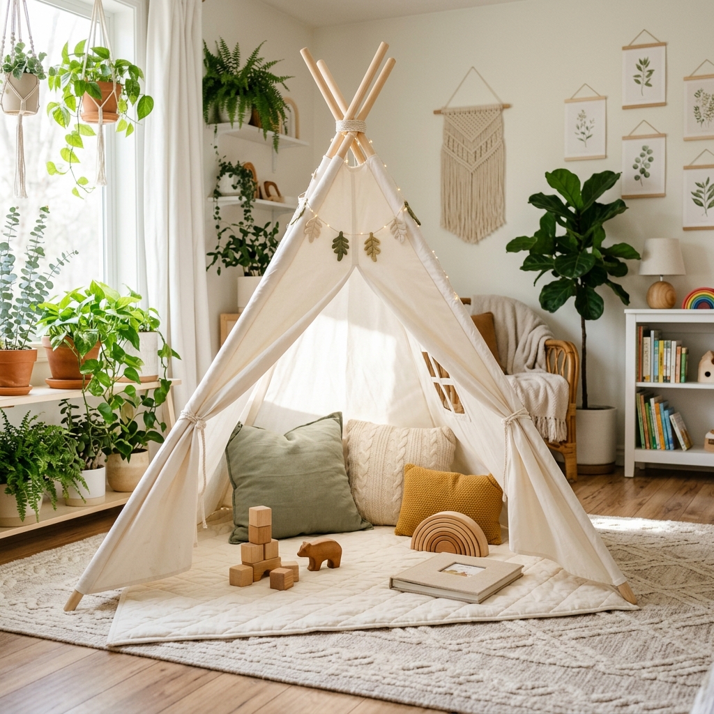 Cozy play tent teepee